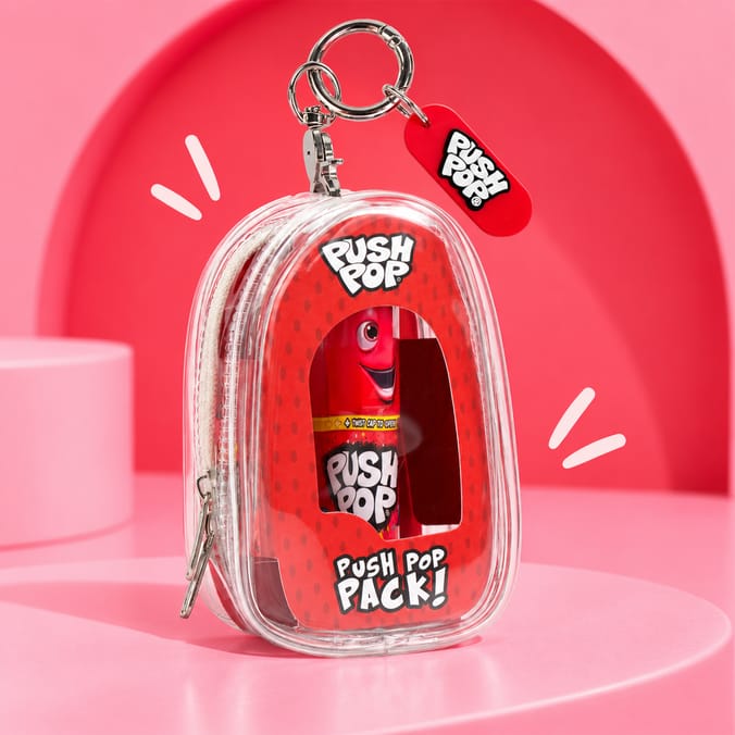 Strawberry Push Pop Backpack Keychain