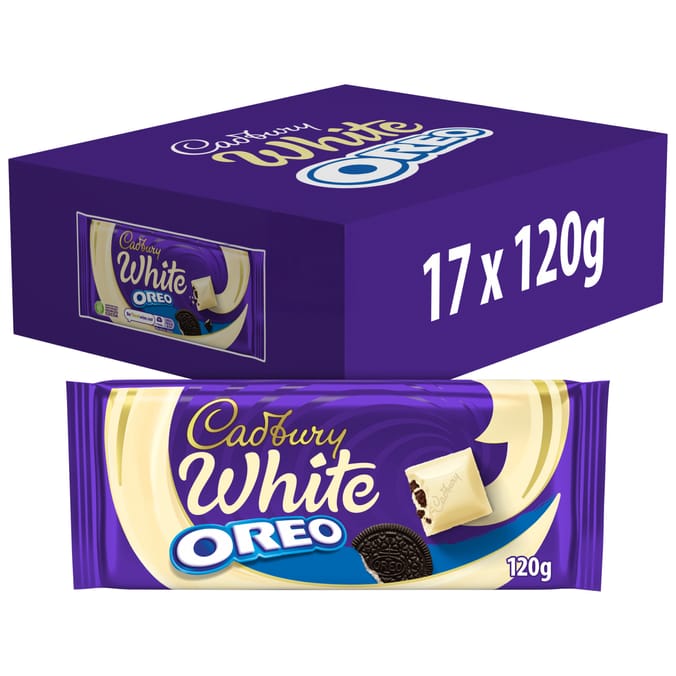 Cadbury Oreo White Chocolate Bar 120g x17