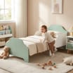 Liberty House Toys Two Tone Toddler Bed - White & Forest Green