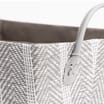 Home Collections Foldable Fabric Storage Basket With Handle Chevron - Grey