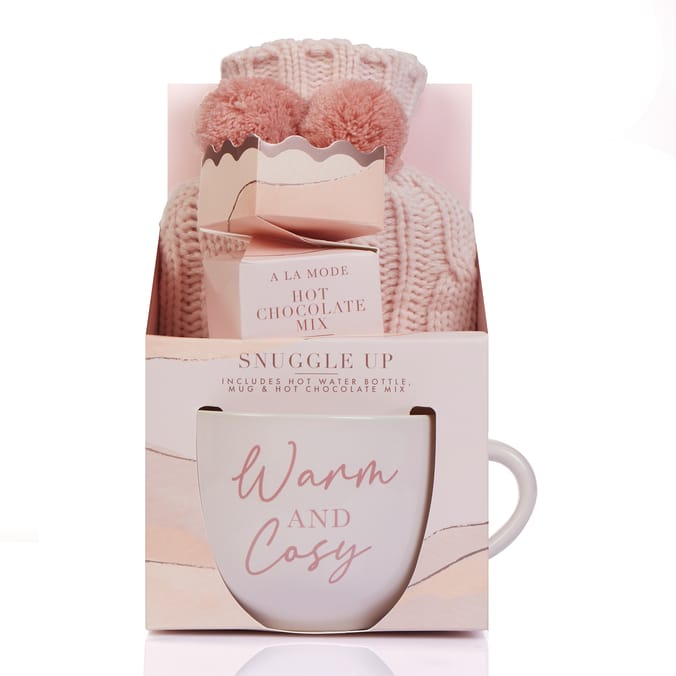 A La Mode Hot Water Bottle, Mug & Hot Chocolate Gift Set