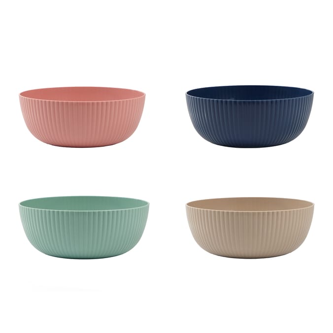 Summer Ribbed Bowels 4 Pack - Multi-Colour