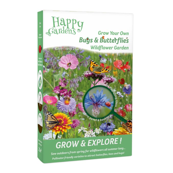 Happy Gardens Grow Your Own Bugs & Butterflies Wildlife Garden Shaker Kit