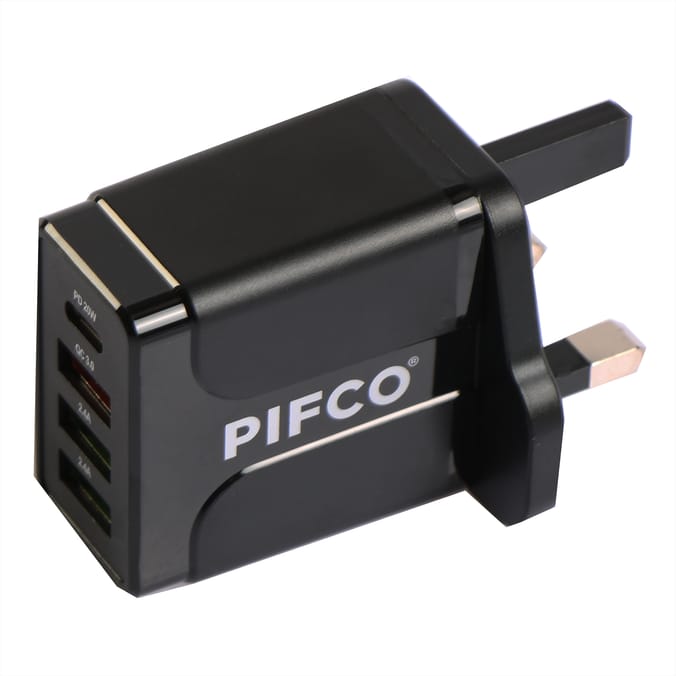 Pifco Fast Charge 4 Port USB Plug