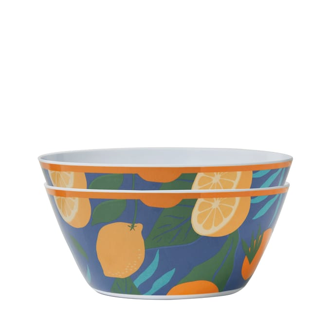 The Outdoor Living Collection Melamine Summer Serving Bowl Set - Citrus