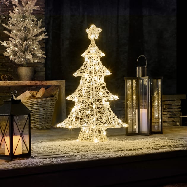 Prestige LED Light-Up Acrylic Tree - Warm White | Home Bargains