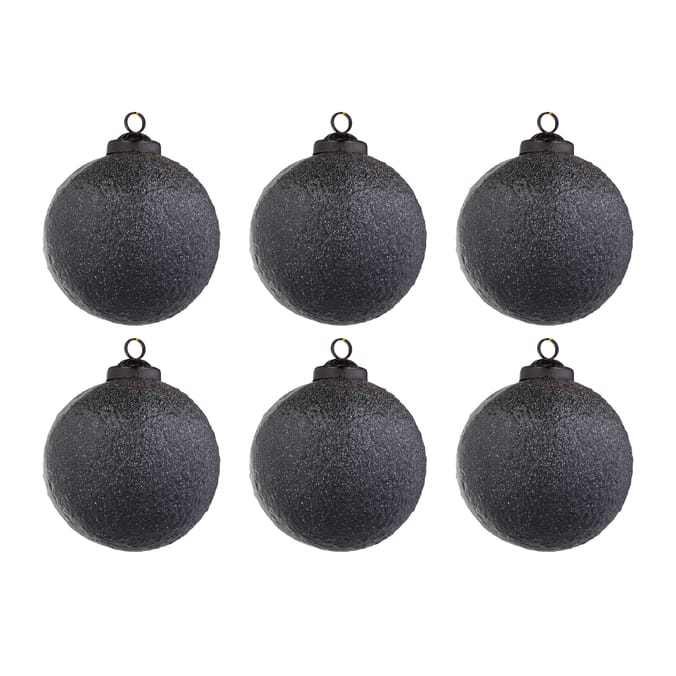 Nordic Spirit 10cm Glitter Bauble 6 Pack