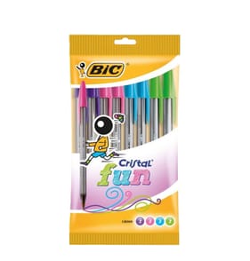 Bic Cristal Fun Ballpoint Pens Assorted 8 Pack