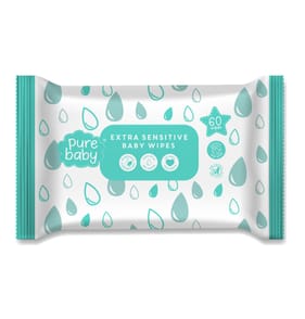 Pure Baby Extra Sensitive Baby Wipes 60s x16