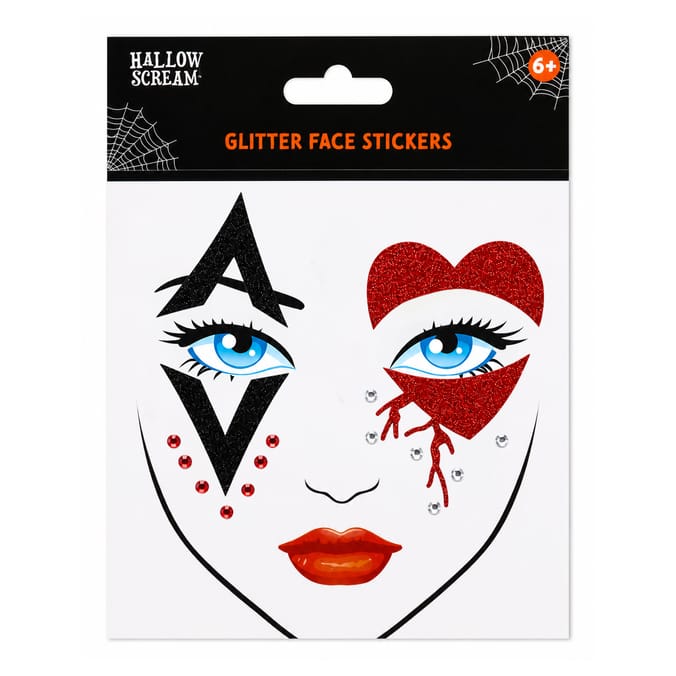 Hallow Scream Face Gem Stickers