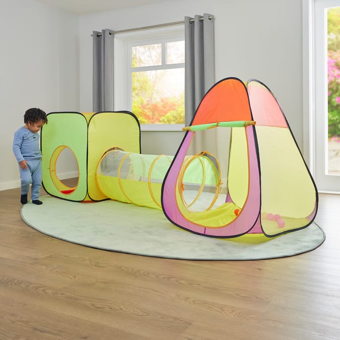 Liberty House Toys Kids Colourful Kids Play Tent & Tunnel Set 100 Colourful Balls