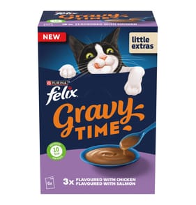 Felix Gravy Time Wet Cat Food 6x40g - Chicken and Salmon