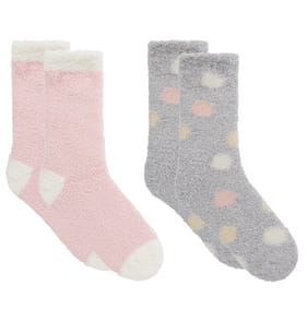 Originals Pink & Blue Fluffy Socks Size 3-7