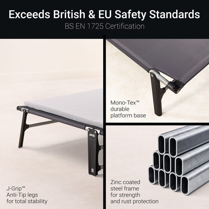 Jay-Be CE120 Compact Folding Bed with e-Fibre Mattress - Small Double 
