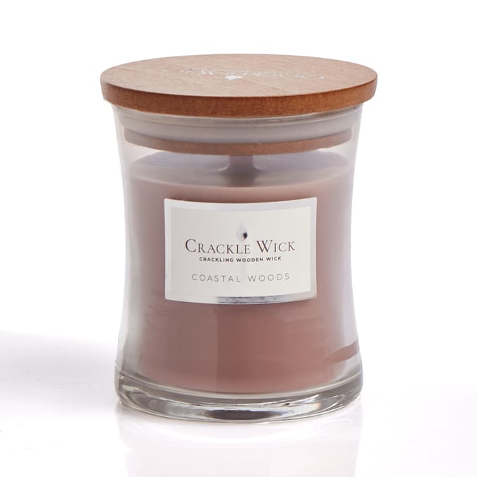 Crackle Wick Mini Hourglass Scented Candle - Costal Woods