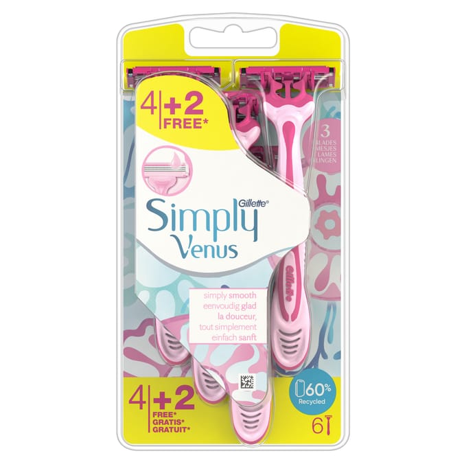 Gillette Venus Simply 3 Razors x6