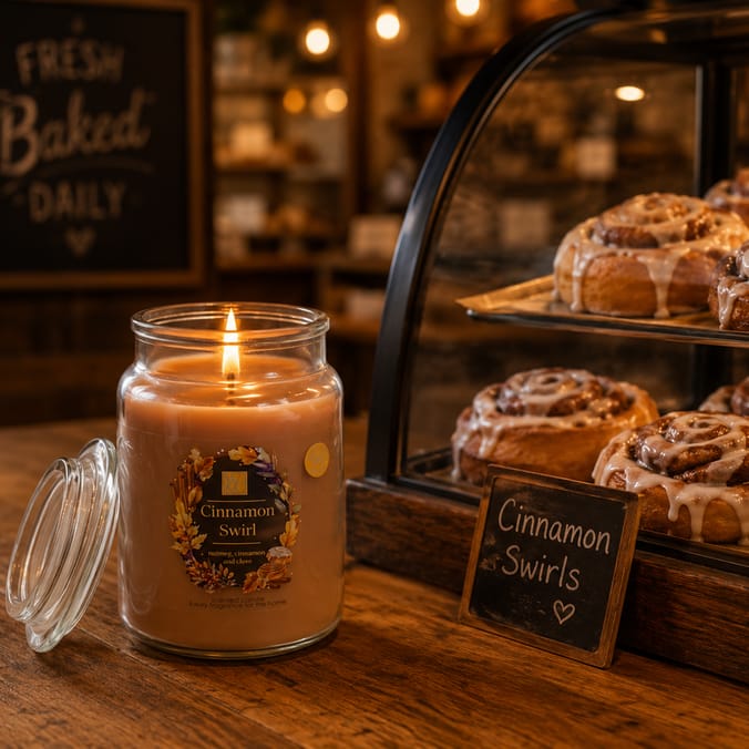  Wickford & Co Scented Candle 18oz - Cinnamon Swirl