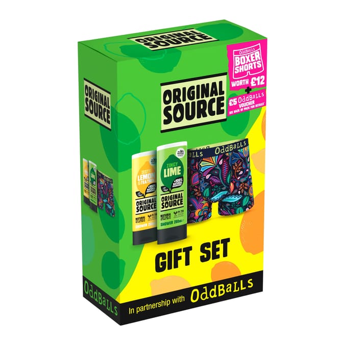 Original Source x Oddballs Gift Set with Shower Gel and Boxers