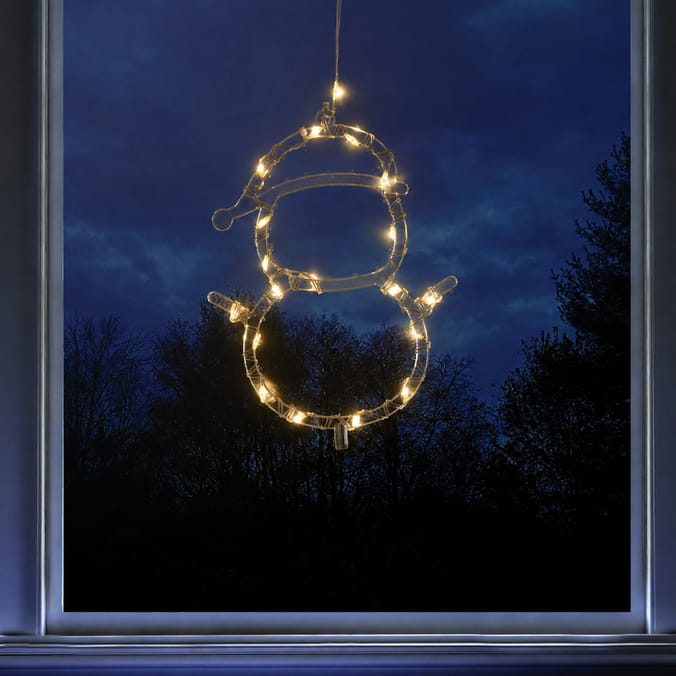 Prestige Battery Operated LED Snowman Hanging Window Light