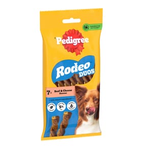 Pedigree Rodeo Duos Adult Dog Treats 7 Chews 123g - Beef & Cheese 