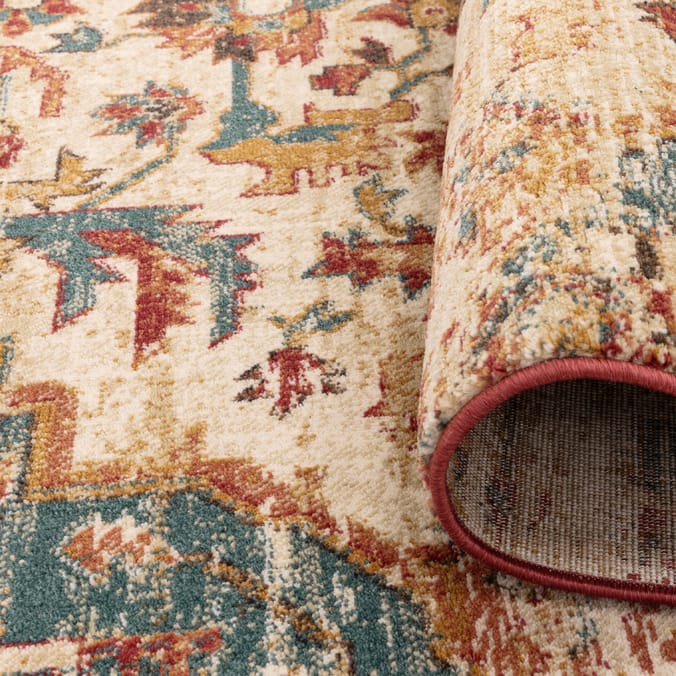 Asiatic Raja Medallion Runner RA08 - Red/Multi