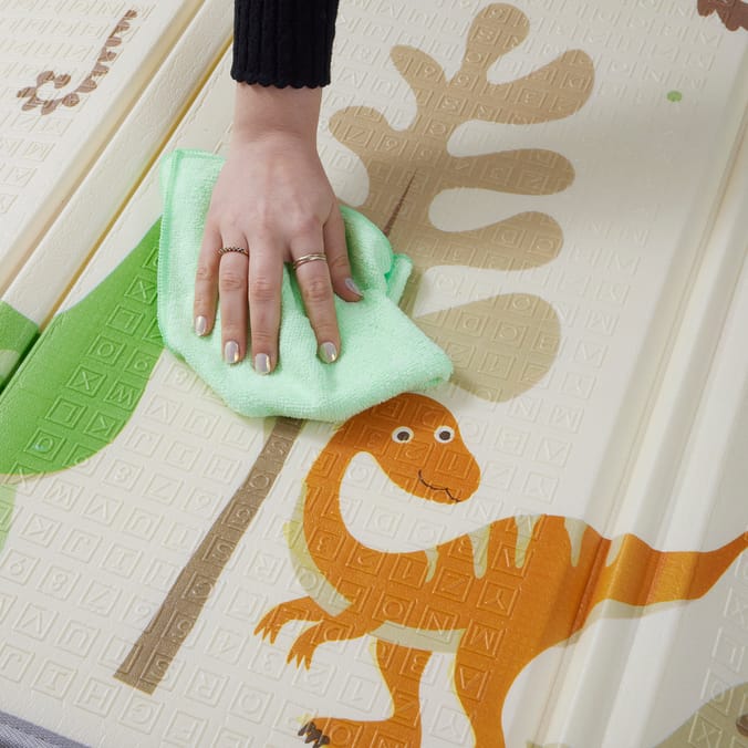 Liberty House Toys Reversible Toddler Play Mat – Jungle & Dinosaur