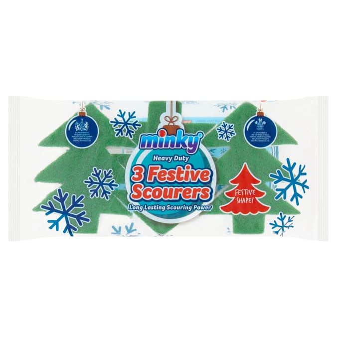 Minky Heavy Duty Festive Scourers 3 Pack