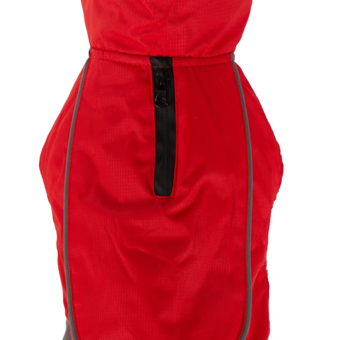 My Pets Dog Coat with Reflective Panels Red