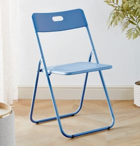 Home Plastic Folding Chair - Blue