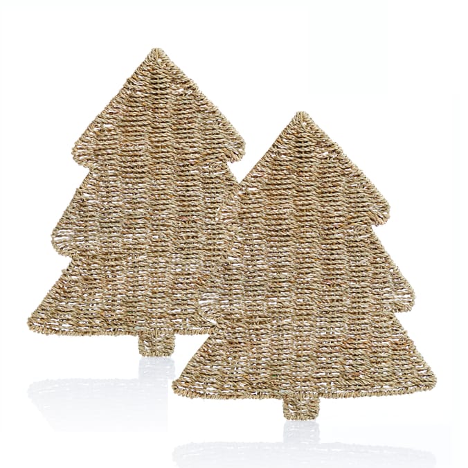 Nordic Spirit Sea Grass Christmas Tree Placemat x2