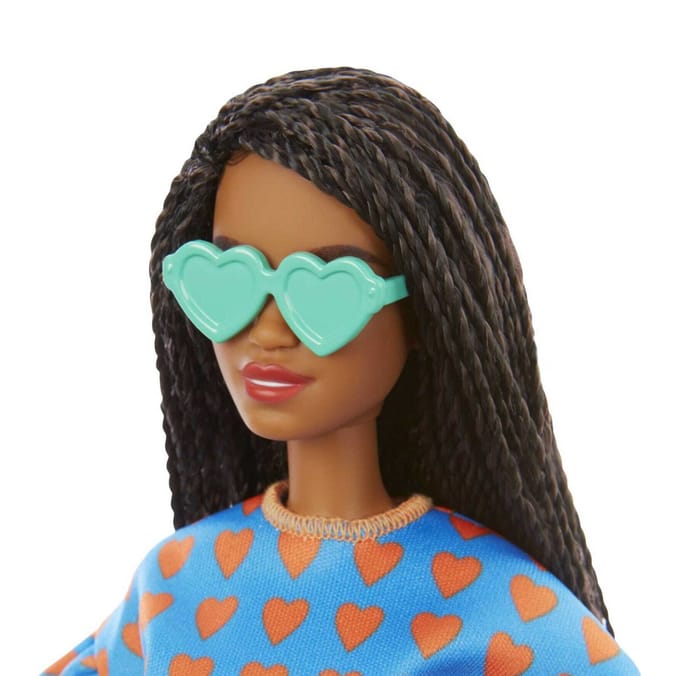 Barbie Fashionista Doll - Blue Top/Skirt with Hearts