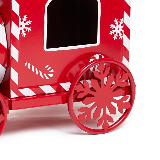 Festive Feeling Decorative Metal Train - Candy Cane