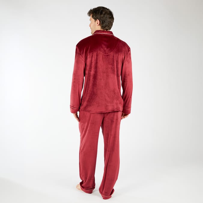 Burgundy Polar Express Mens Pyjamas