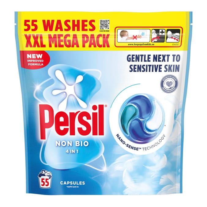 Persil 4in1Laundry Capsules 55 Washes - Non Bio