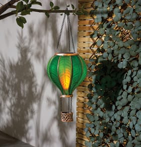 Firefly Extra Large Hot Air Balloon Solar Light - Green
