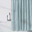Shower Curtain With Hooks - Blue Geometric
