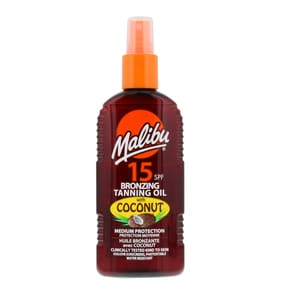 Malibu Bronzing Tanning Oil with Coconut 200ml - SPF15
