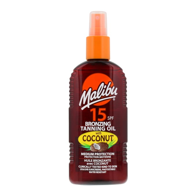 Malibu Bronzing Tanning Oil with Coconut 200ml - SPF15