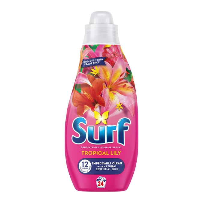 Surf Laundry Washing Liquid Detergent 648ml 24 Washes - Tropical Lily 