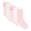 Pure Baby Pink & White Frilly Socks 5 Pack