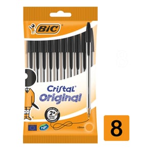 BIC Cristal Original Pens Black 8 Pack