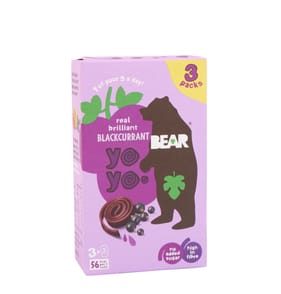 Bear Real Fruit Yoyos Brilliant Blackcurrant 3 x 20g