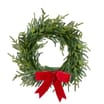 Festive Feeling 65cm Pine Faux Christmas Wreath With Bow