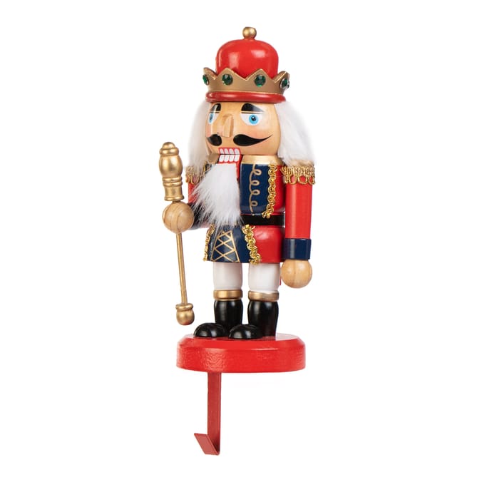 Winter Charm Nutcracker Stocking Holder