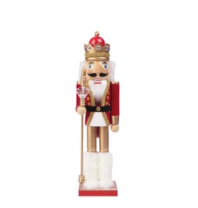 Festive Feeling Wooden Christmas Nutcracker 38cm - Red
