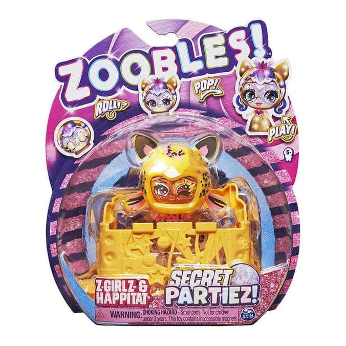Zoobles Secret Partiez Z-Girlz & Happitat Figure