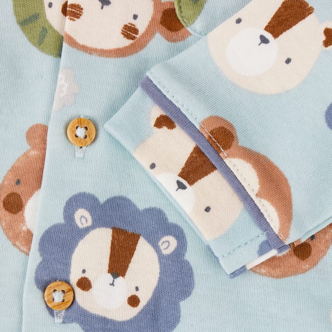 Pure Baby Blue Animal Print Pyjamas