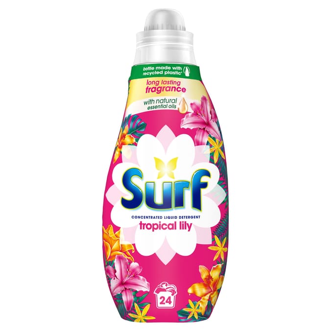 Surf Concentrated Liquid Laundry Detergent Tropical Lily 24 Washes