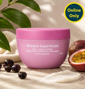 Briogeo Superfoods. Acai + Passionfruit Lightweight Hydration Hair Mask 240ml