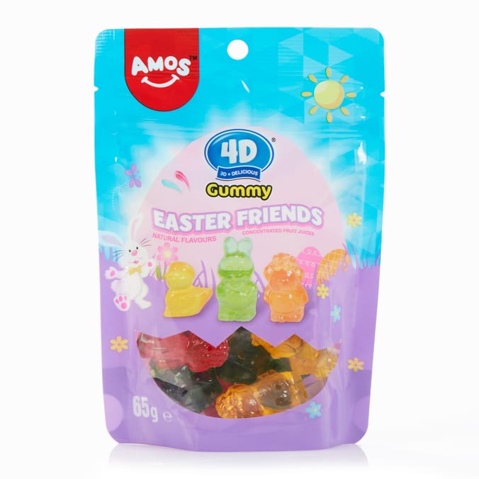 Amos 4D Gummy Easter Bunnies/Friends 65g